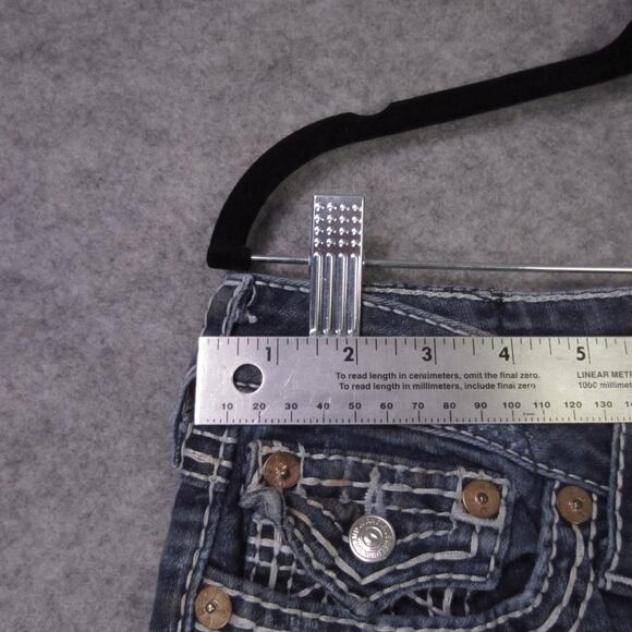 True Religion Jeans Womens 29 Blue Skinny Super T Contrast Stitch Made USA - Picture 6 of 11